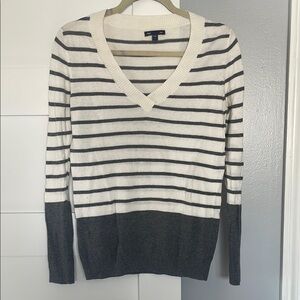 Striped V-Neck Sweater